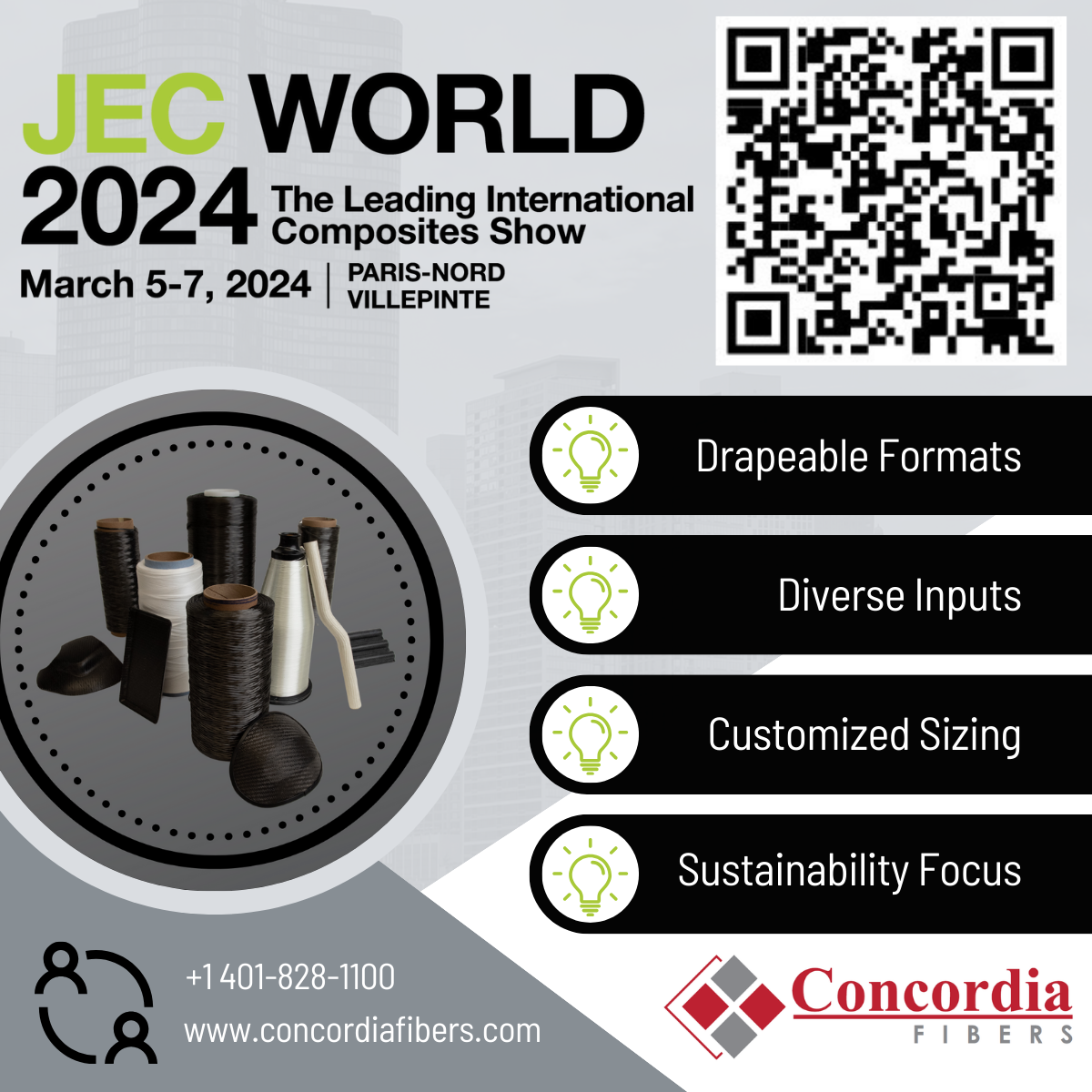 JEC 2024 EXHIBITING IN THE US PAVILION Concordia Engineered Fibers   JEC Post 